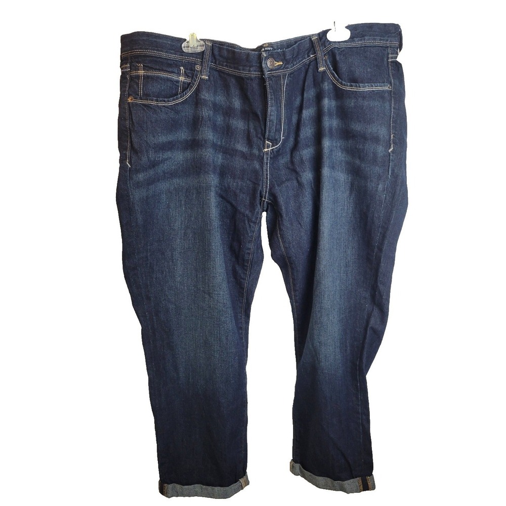 Nwt Old Navy Ultra Blue Capri Jeans Dark Wash Denim Cuffed Womens Size 18